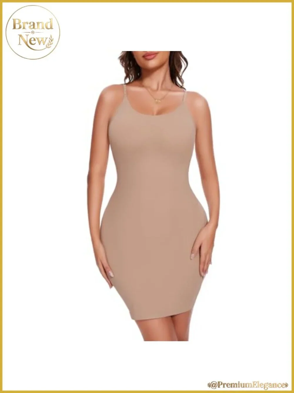 Full Slip Body Shaper for Women U-Neck Adjustable Straps Shapewear Slip Dress